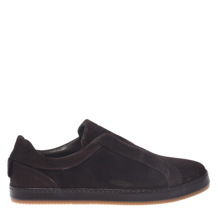 Baldinini, Pantofi sport slip-on low-cut din piele intoarsa, Maro