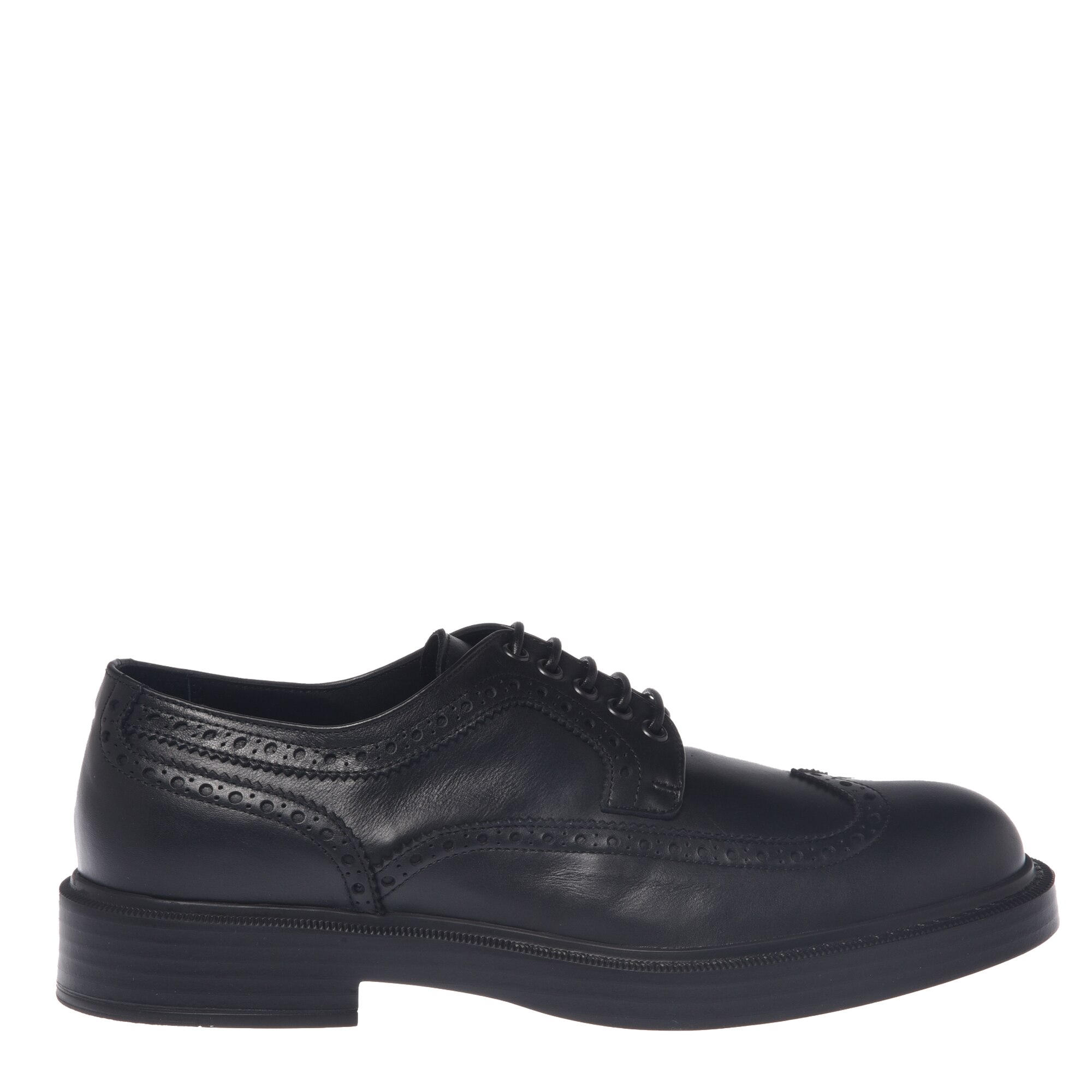 Baldinini, Pantofi brogue din piele, Negru, 46