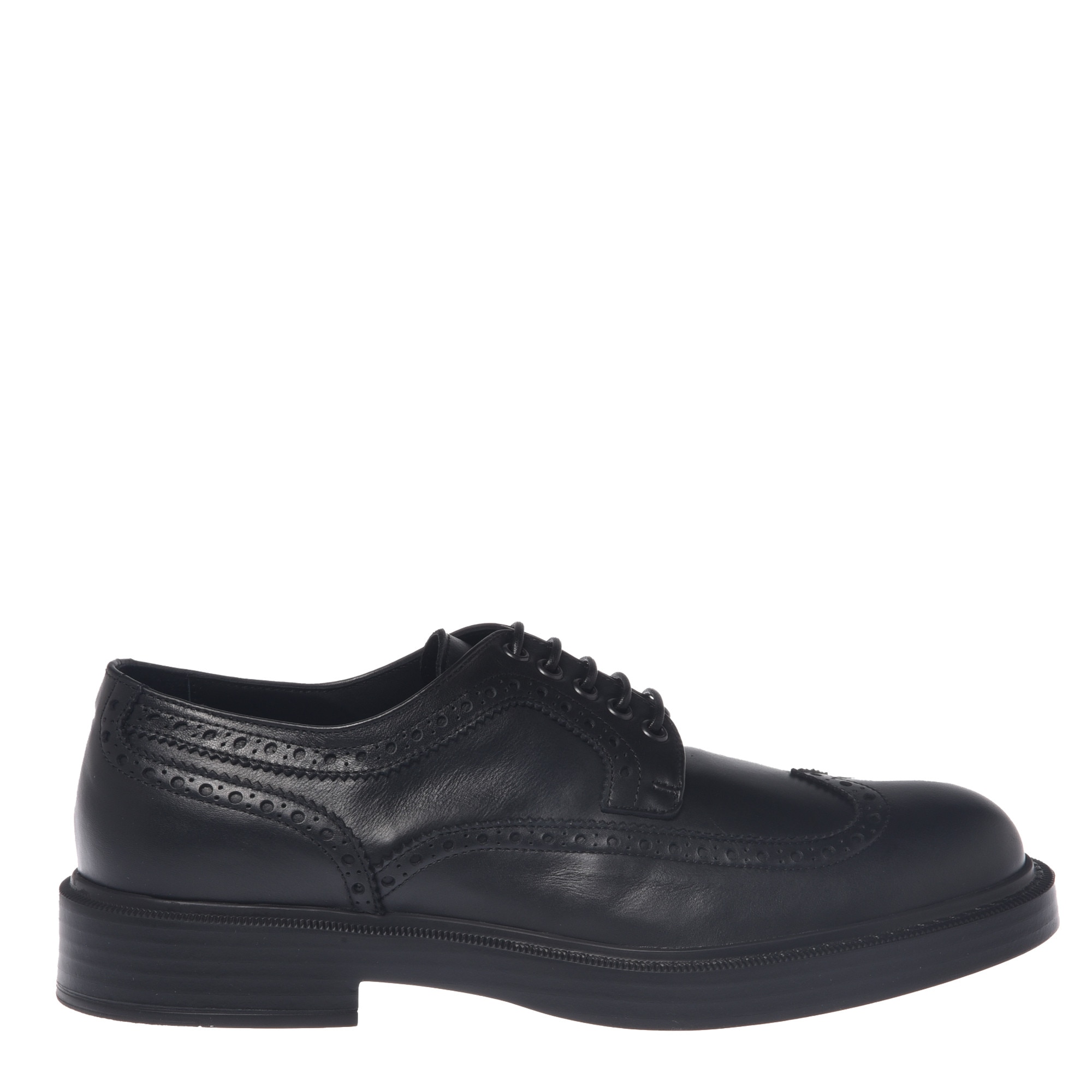 Baldinini, Pantofi brogue din piele, Negru, 42