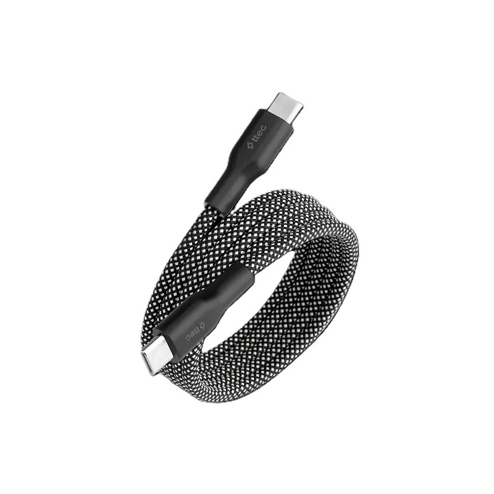 Data кабел ttec, AlumiCable, Stick, USB-C - USB-C, Magnetic, 100cm, 60W, Fast Charge Cable, Черен