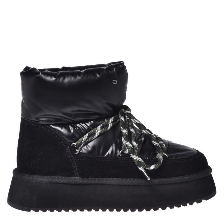 Baldinini, Ghete fara inchidere cu garnituri din piele intoarsa, Negru