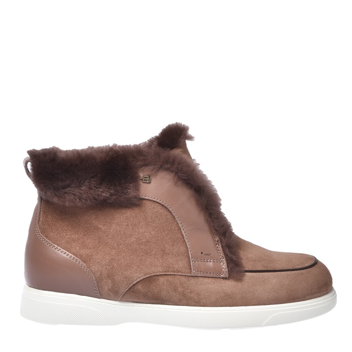 Baldinini, Ghete din piele cu model uni, Maro taupe
