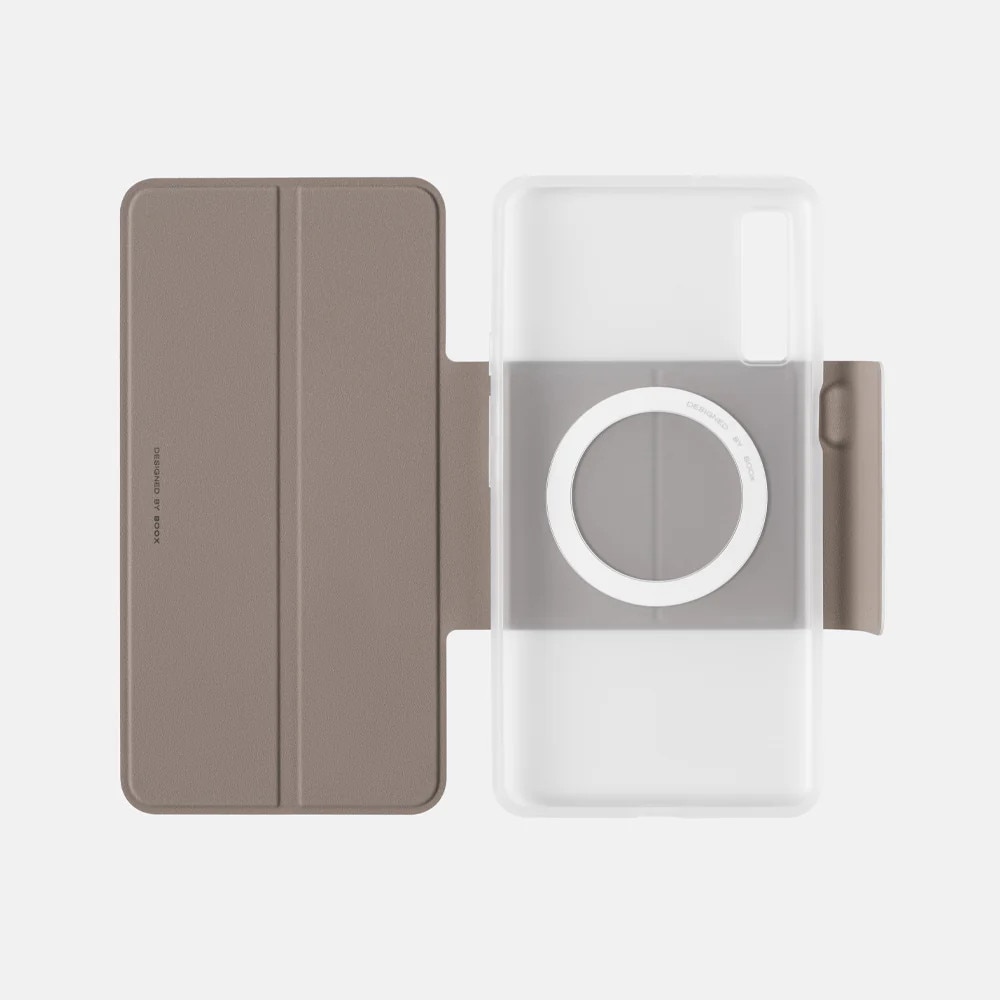 Husa magnetica 2-in-1 pentru BOOX Palma 2 Pro, stand si protectie completa, Bej