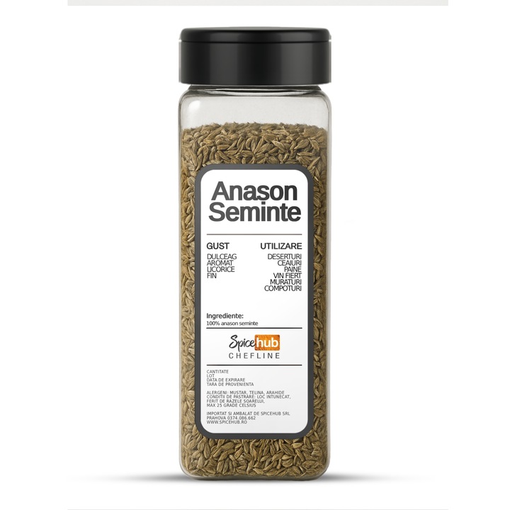 Anason seminte, condiment natural 100% pentru patiserie, ceaiuri si preparate traditionale, 400g