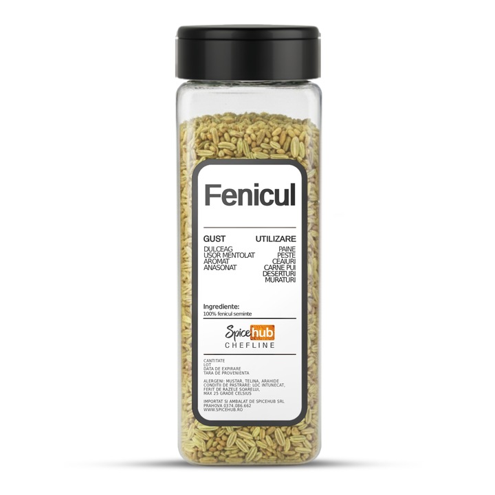 Fenicul seminte, condiment natural 100% cu aroma dulce pentru paine, deserturi si ceaiuri, 400g
