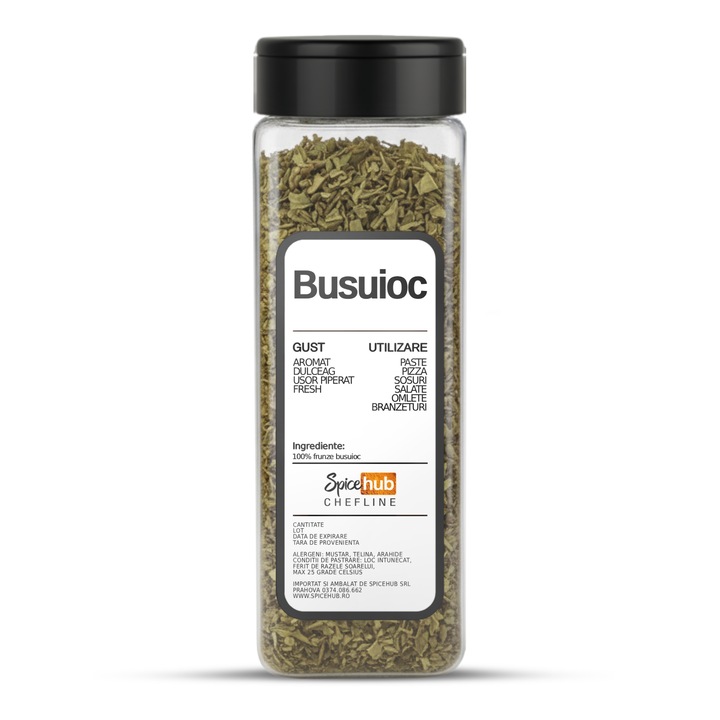 Busuioc, condiment natural 100% pentru paste, pizza si sosuri, 150g