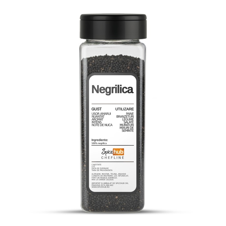 Negrilica (chimen negru), condiment natural 100% pentru paine, branzeturi si salate, 500g