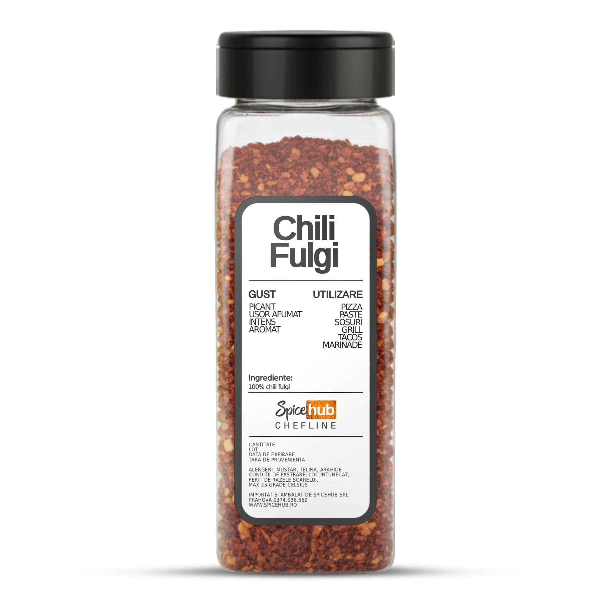 Chili fulgi, condiment natural 100% cu gust picant pentru pizza, paste ...