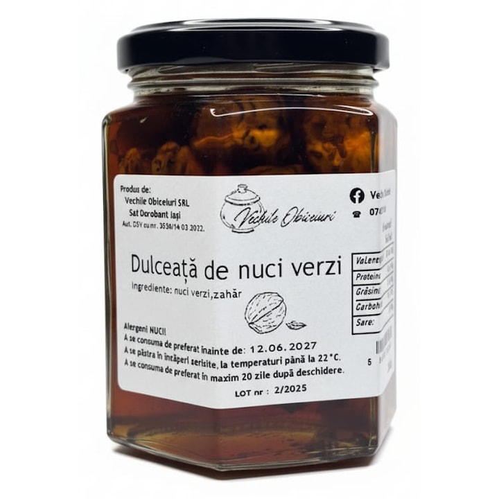 Dulceata de nuci verzi 280g