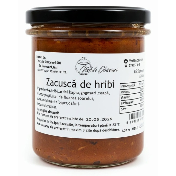 Zacusca de hribi 350g