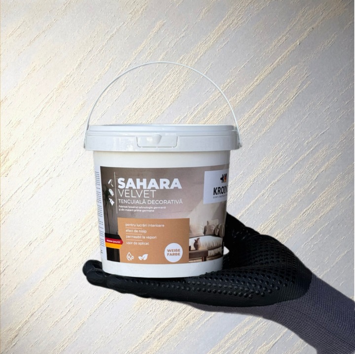 Dekoratív festék, Szahara Bársony, 3D hatású, Gyöngyház színű, 5 liter, Kroinz