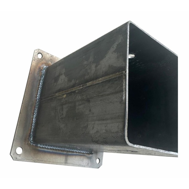 Suport metalic pentru stalpi din lemn, natur, dim 200x200mm talpa 300x300mm inaltime 100 mm