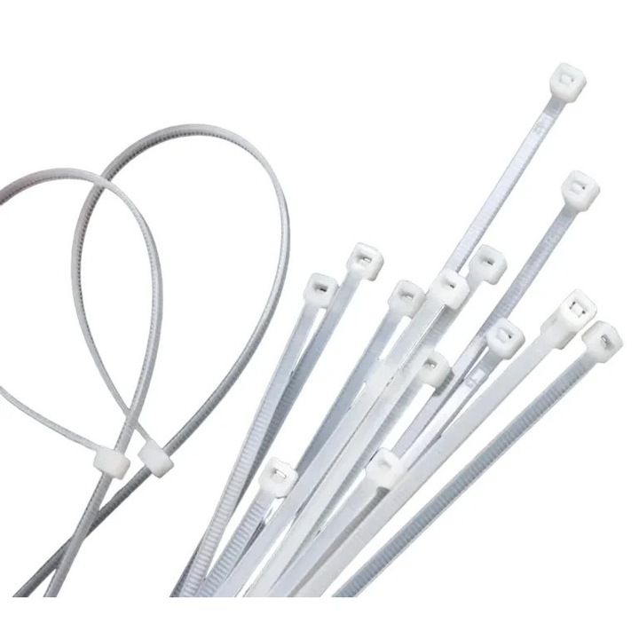 Set 100 coliere plastic 250 x 3.6 mm