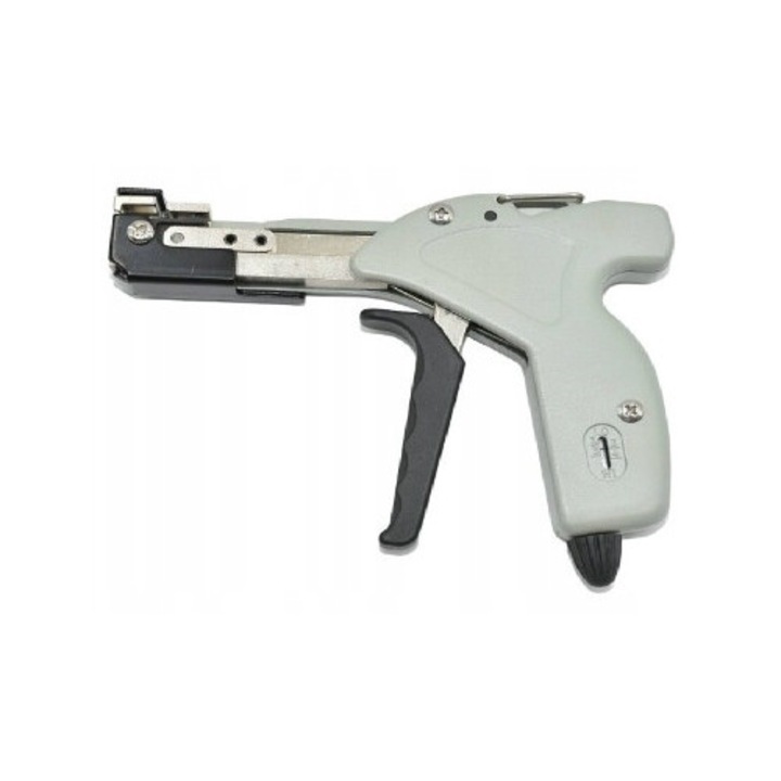 Pistol Pentru Curele De Strangere, Neopak, Produs Multifunctional, Fabricat Din Material Durabil, Util In Fiecare Zi, Otel, Latime Curele 4.6 9 mm, Gri