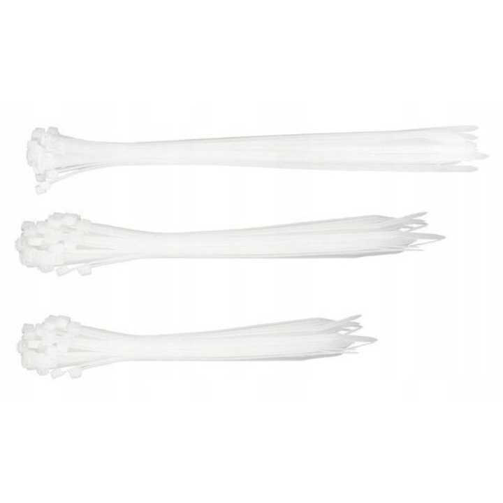 Set Opaske De Fixare 2.5 X 100 mm, 3.6 X 140 mm, 3.6 X 200 mm, Neopak, Banda De Fixare, Plastic, Amestec Plastic, 2.5 X 100 mm, 3.6 X 140 mm, 3.6 X 200 mm, Alb, 75 Buc