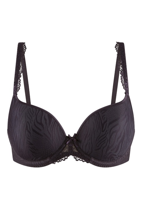 LingaDore, Sutien cu burete si animal print, Violet aubergine, 90C