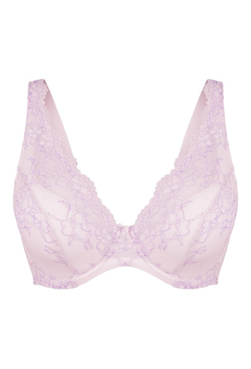 LingaDore, Sutien cu burete si cupe triunghiulare, Roz, 80E