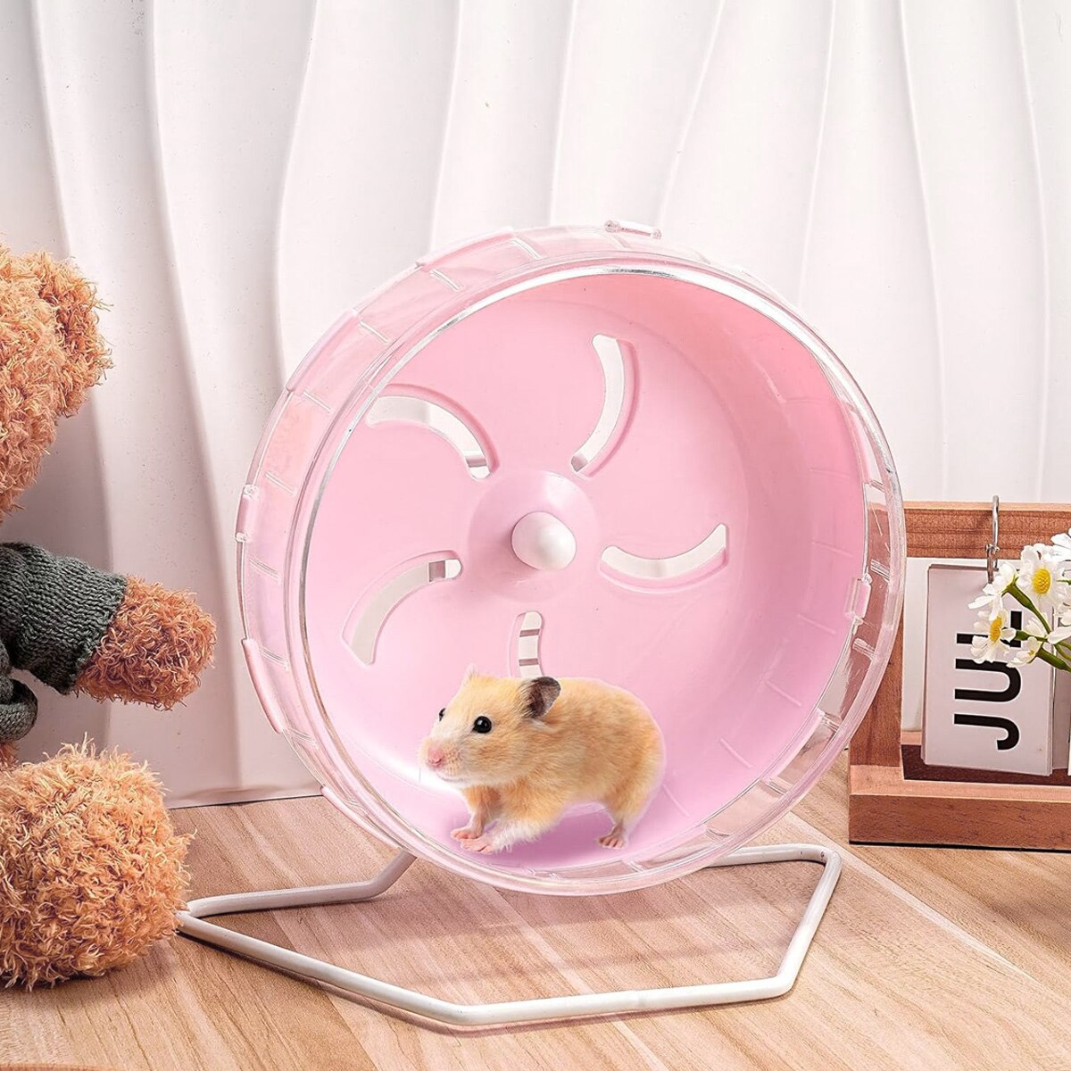 Roata Roz Roata pentru hamster, Antiderapanta, Roz - eMAG.ro