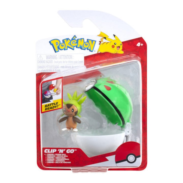 Pokémon Clip N Go - Prietenul Chespin cu minge
