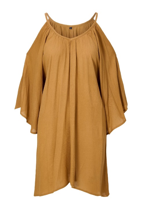 LingaDore, Rochie scurta cu decupaje pe umeri, Maro