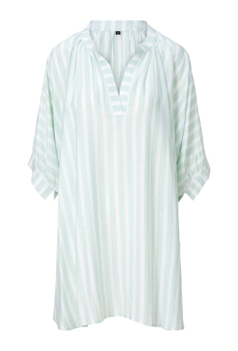 LingaDore, Rochie in dungi cu decolteu de caftan, Verde menta