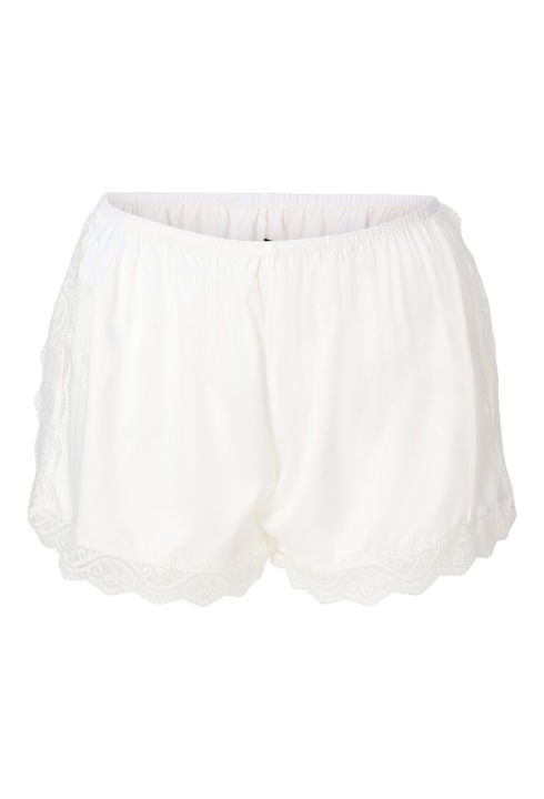 LingaDore, Pantaloni scurti de pijama cu garnituri de dantela, Alb murdar