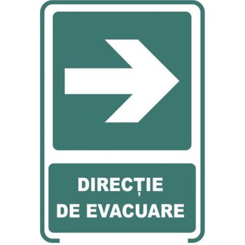 Directie de evacuare - dreapta - Indicator securitate autocolant Directie de evacuare - dreapta - Indicator securitate autocolant