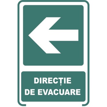 Directie de evacuare - stanga - Indicator securitate A5 Folie laminatoare Directie de evacuare - stanga - Indicator securitate A5 Folie laminatoare