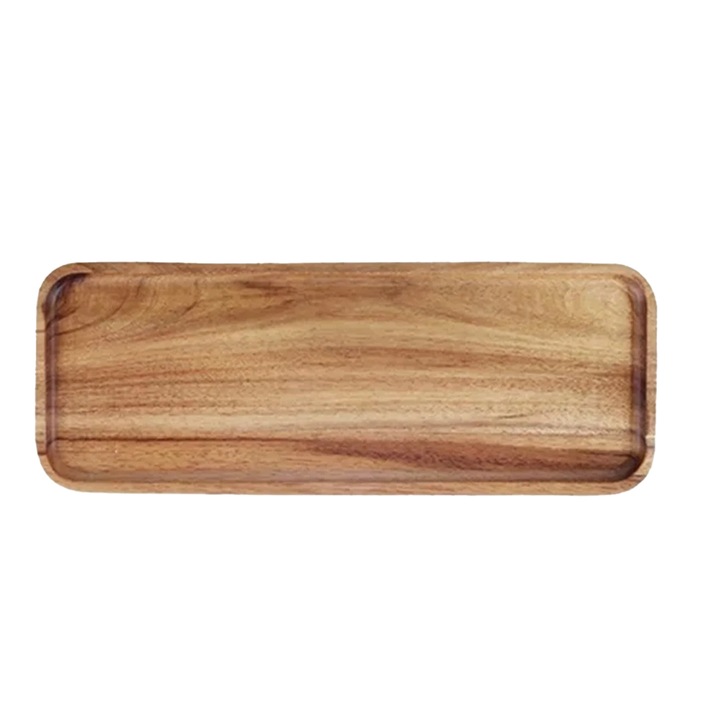 Дървена табла за сервиране от орех, правоъгълна, с ясна текстура, 30x20cm