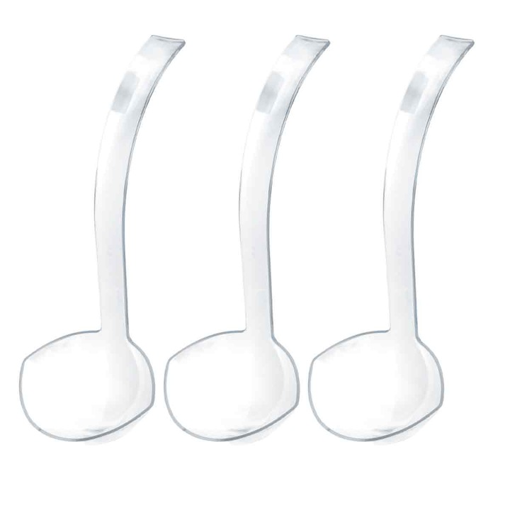 Polonic din plastic transparent LR-20260824-30346, 150 ml (5 oz), set 3 buc.