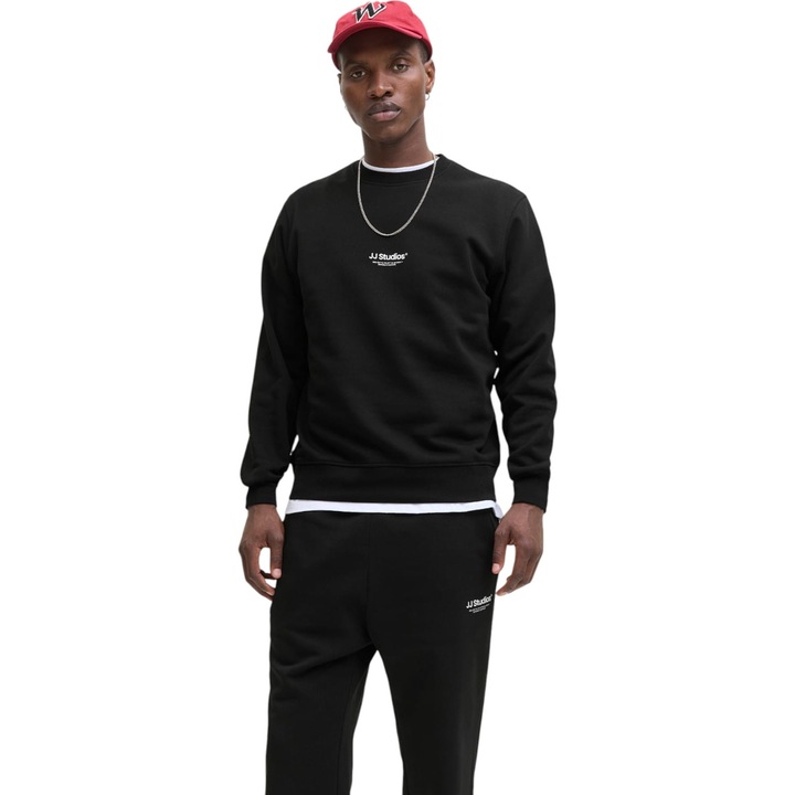 Bluza JACK &JONES Soho Crew 48728, Negru