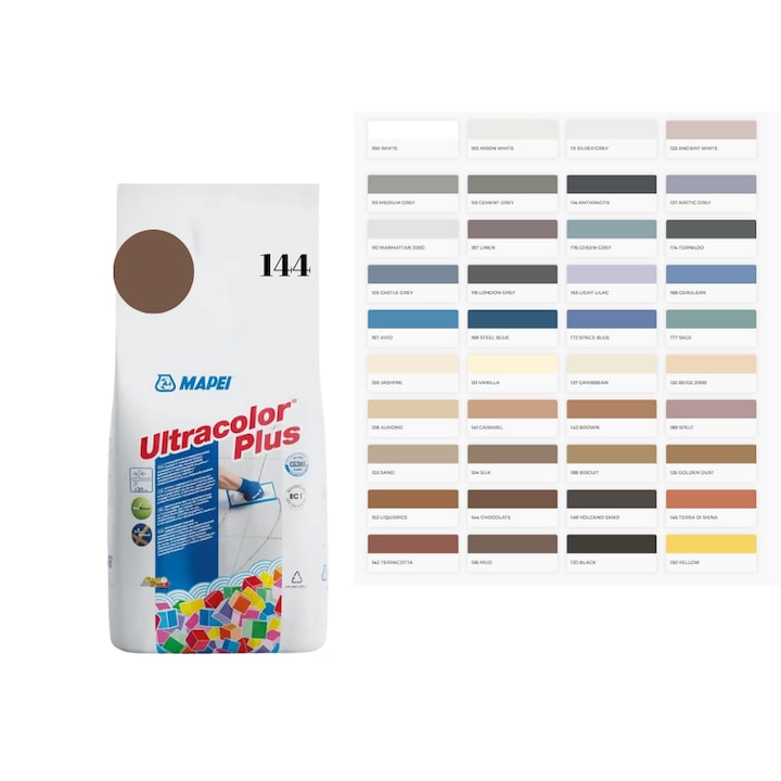 Cutit Rosturi Chit de rosturi UltraColor Plus, Mapei, 144, Ciocolata, 5 kg - eMAG.ro