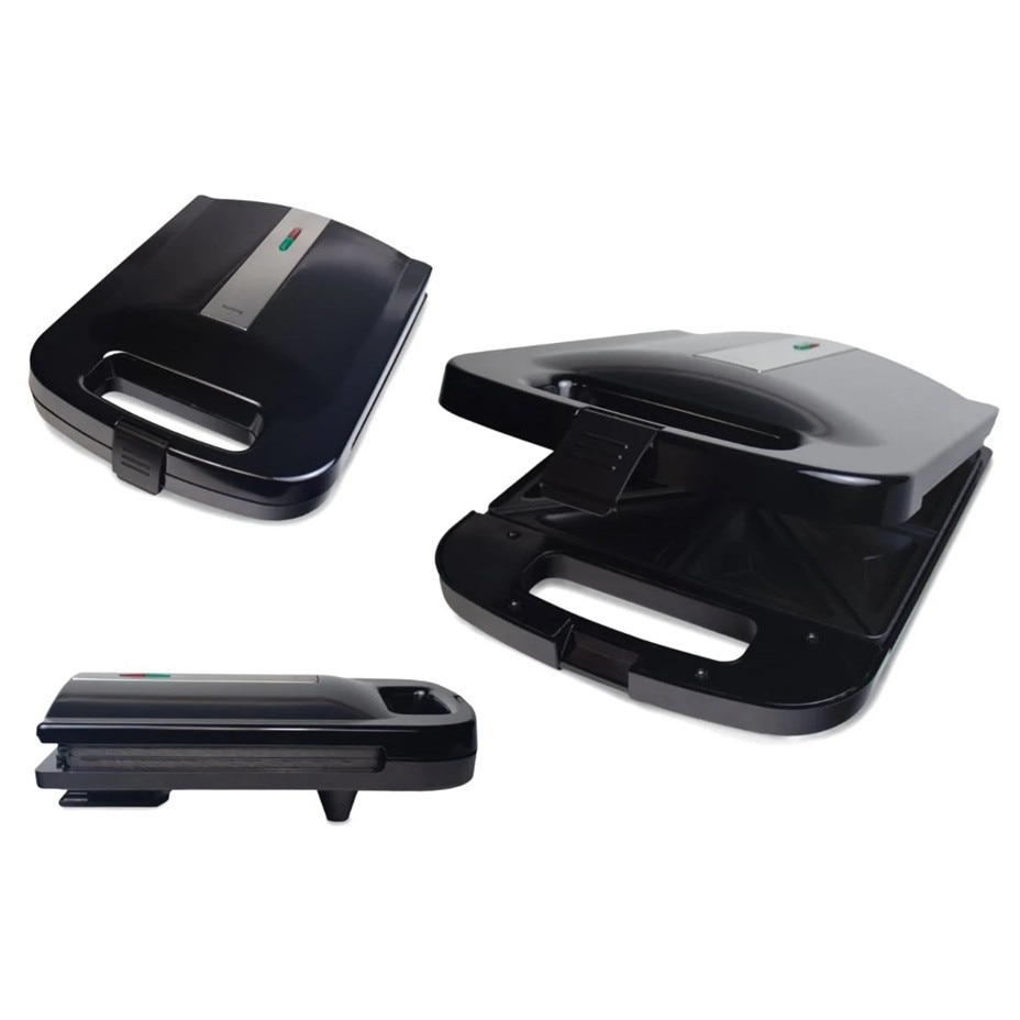 Sandwich maker pentru 4 sandvisuri TRIUNGHI, 1400W, Negru - eMAG.ro