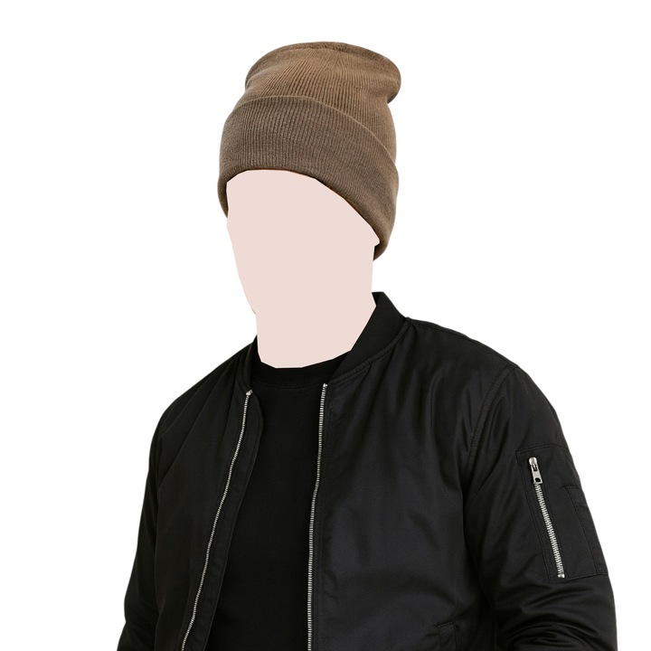 Едноцветна унисекс шапка, ежедневен модел за есента и зимата - Кафяв