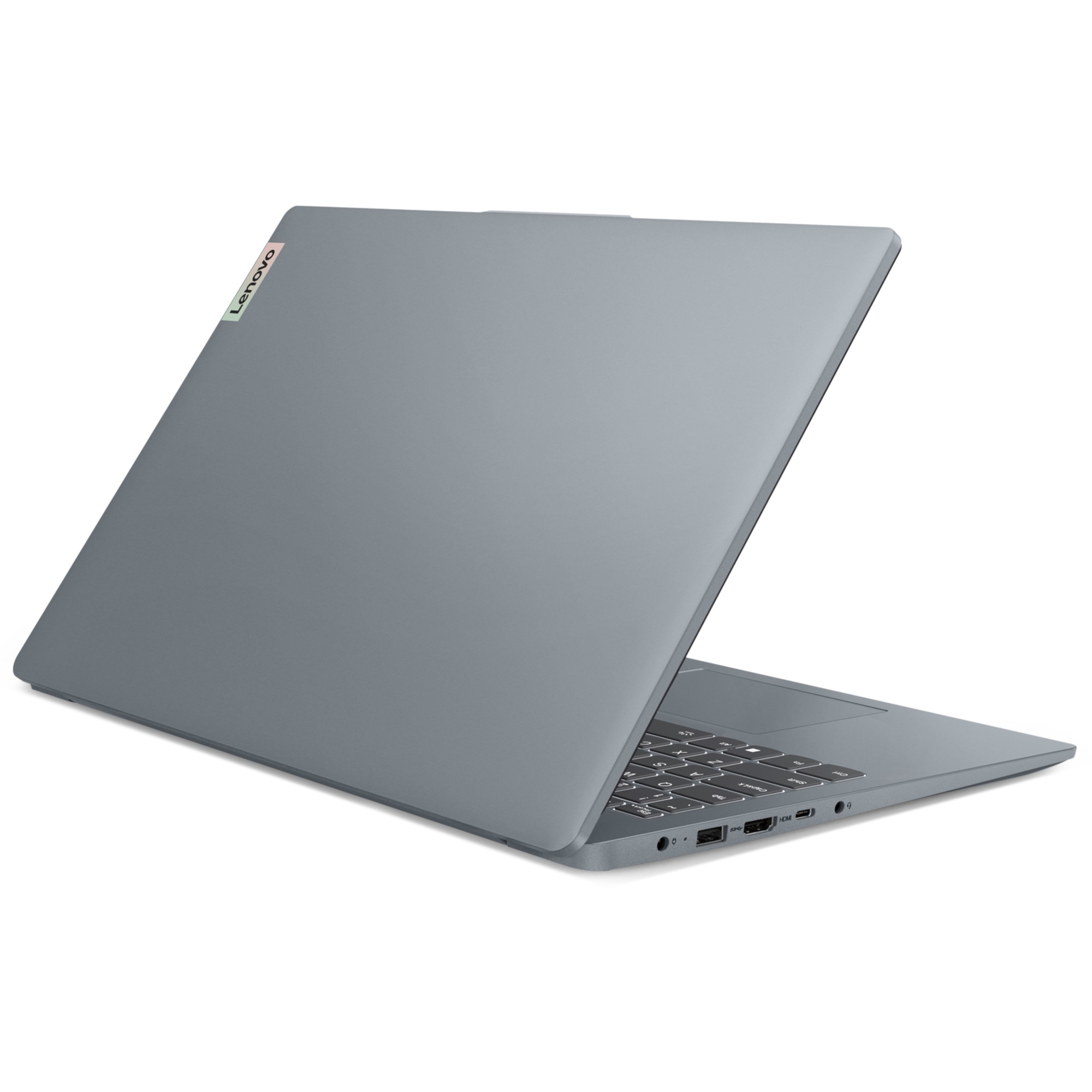 Laptop Lenovo IdeaPad Slim 3 15AMN8, Office, 15.6 inch, AMD Ryzen 5 7520U pana la 4.3GHz, 8GB RAM, 256GB SSD, AMD Radeon 610M Graphics, No OS, Arctic Grey