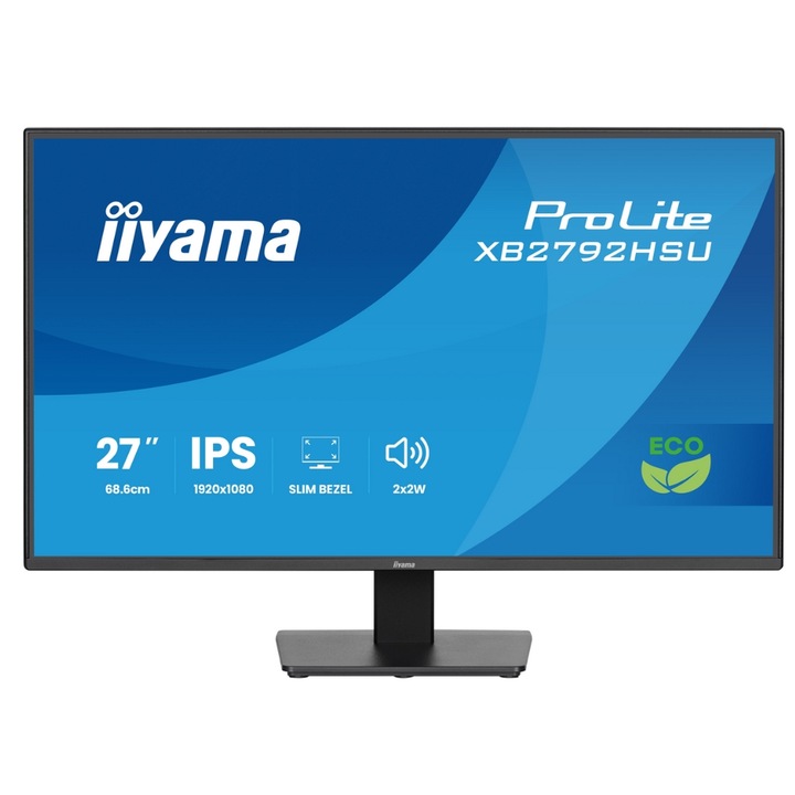 Monitor IPS LED Iiyama 27" X2792HSU-B1, Full HD 1920 x 1080, HDMI, DisplayPort, Boxe, 120 Hz, 3 ms Negru