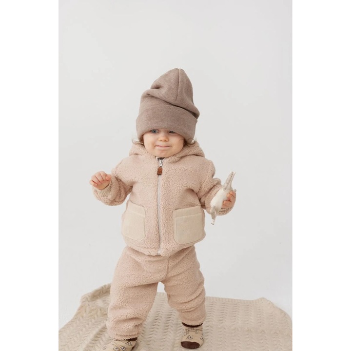 MILO bézs plüss rövidnadrág gyerekeknek 92 (1,5-2 éves kor)