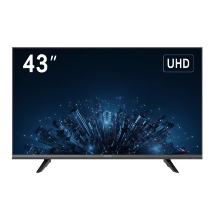 Monitor VA LED Hikvision 43" DS-D5043U3-1V0S, UHD 3840 × 2160, VGA, HDMI, DisplayPort, Boxe Negru