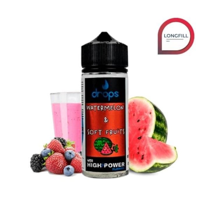 Lichid Drops Watermelon & Soft Fruits (Pepene Verde, Granita de Fructe de Padure) 16ml/120ml