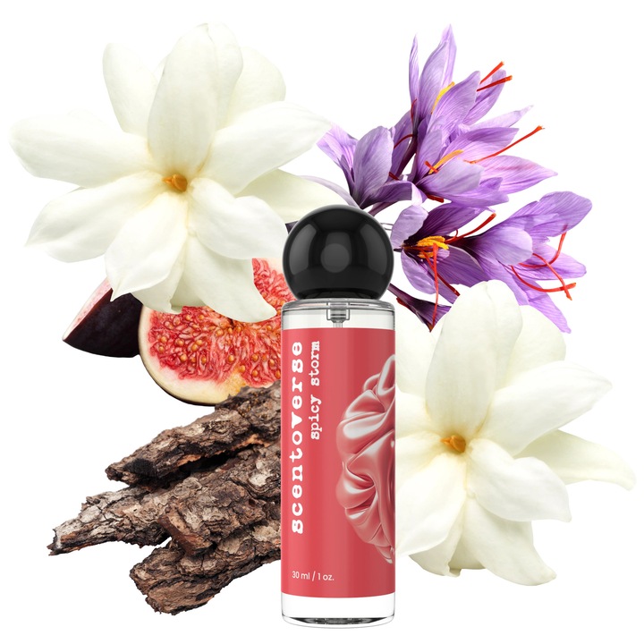 Apa de parfum dama Spicy Storm, miros floral-oriental, testata dermatologic, parfumuri femei 30ml, 20% ulei parfum import Franta, nu contin apa