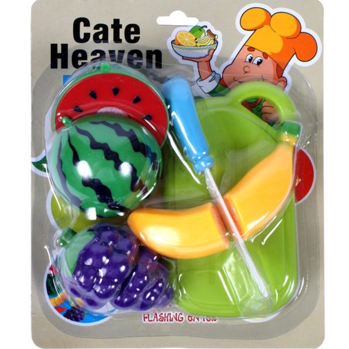 Set de 8 fructe din plastic decupabile