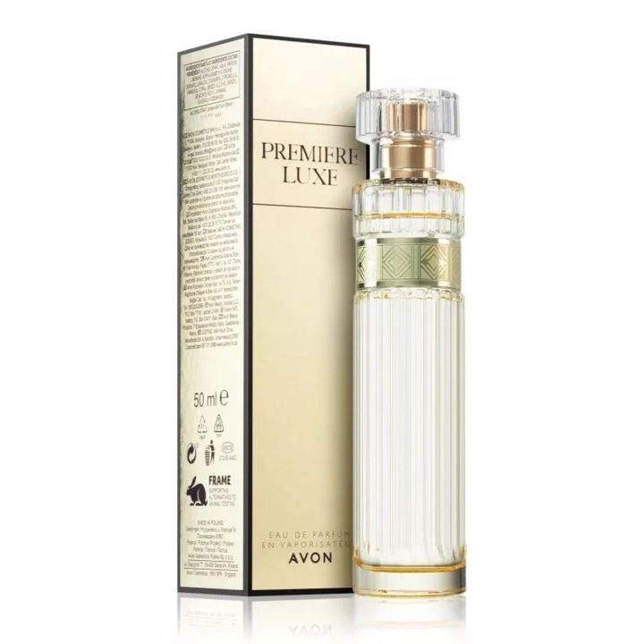 Apa de parfum Avon Premiere Luxe 50 ml – floral-chypre pentru femei, cu note de coacaz negru, magnolie si lemn de santal, ideala pentru seara si ocazii speciale