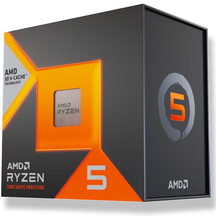 AMD Ryzen™ 5 7500X3D processzor, 102MB, 4.5/5.2GHz Boost, Socket AM5, Radeon Graphics-szal
