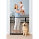 Poarta de Siguranta idealStore Safety Gate pentru Scari, dimensiuni ajustabile 75 - 103 cm, Fabricata din Otel, culoare Neagra