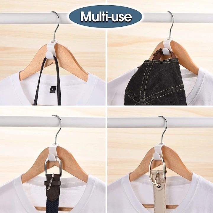 Set 6 accesorii pentru umerase haine, plastic, 3 x 2 cm, negru, Dactylion®