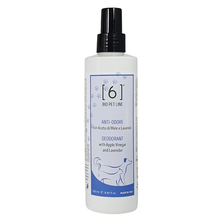 Deodorant Natural Caini si Pisici, Spray pentru Luciu si Neutralizarea Mirosurilor, cu Otet de Mere si Arbore de Ceai, Bio, 6biologico, 250ml