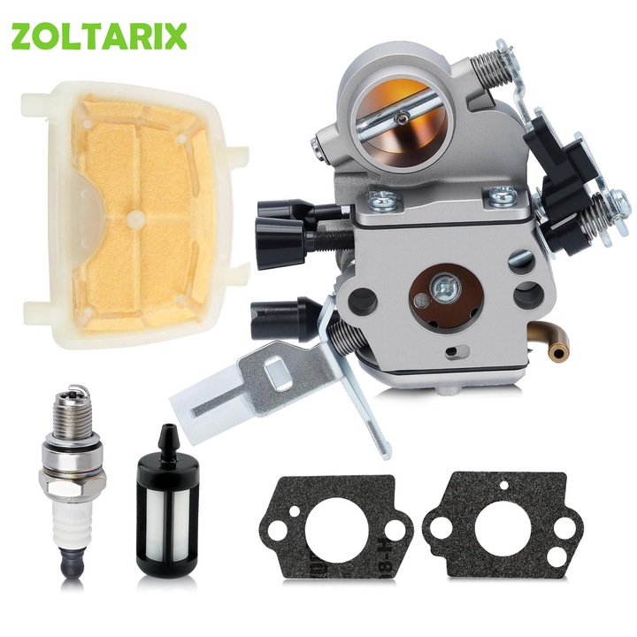 ZOLTARIX Карбуратор съвместим за моторна резачка Stihl MS 171, MS 181, MS 211, MS 181 171 211, Свещ с горивен филтър за бензинова моторна резачка