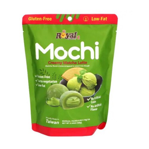 Desert asiatic Royal Family Mochi Matcha Latte, 120g, 8 bucati, cu