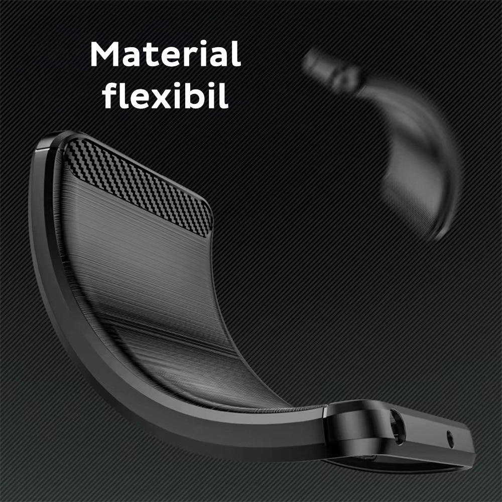 Husa pentru Honor 400 Smart / X7d 4G Daden Carbon Flexibila Antisoc, Hybrid Antisoc, Negru