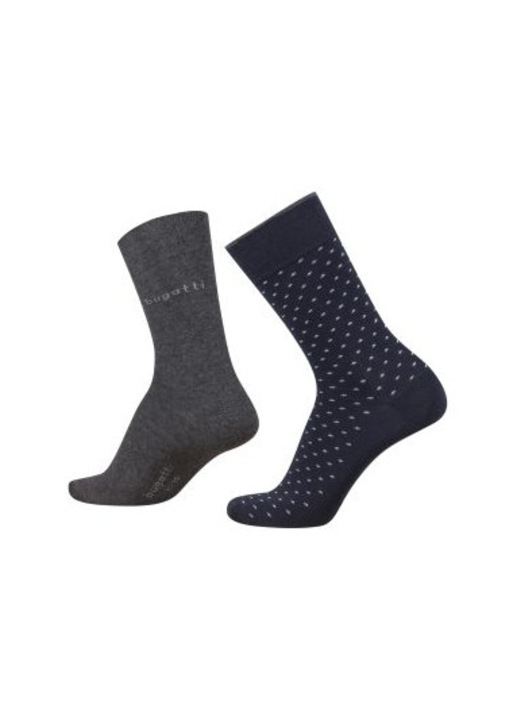 Комплект 2 чифта чорапи, мъжки, Bugatti, памук, 611005